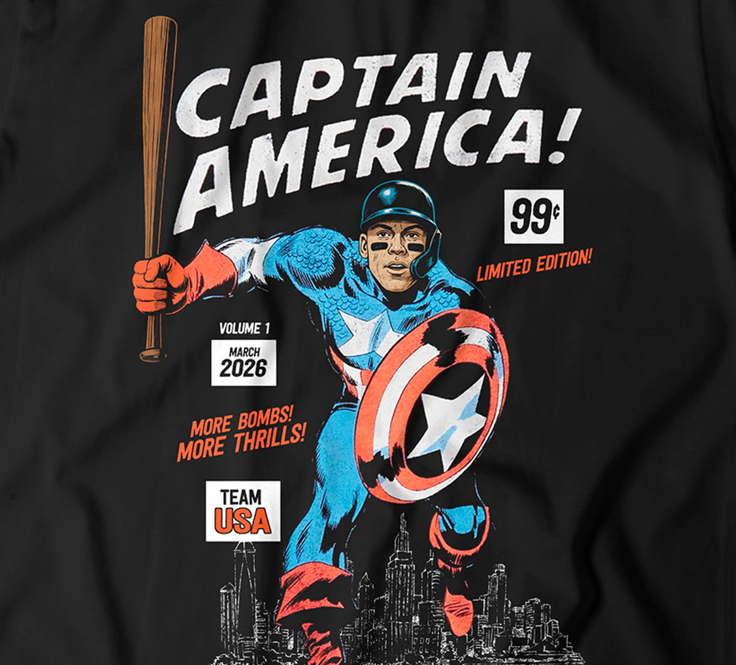 "Captain America Limited Edition" Vintage Black T-shirt