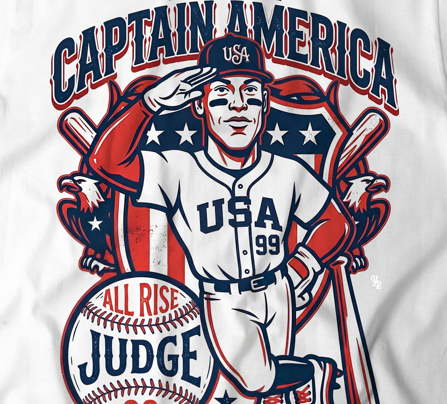 "Judge Captain USA T-Shirt" White T-shirt