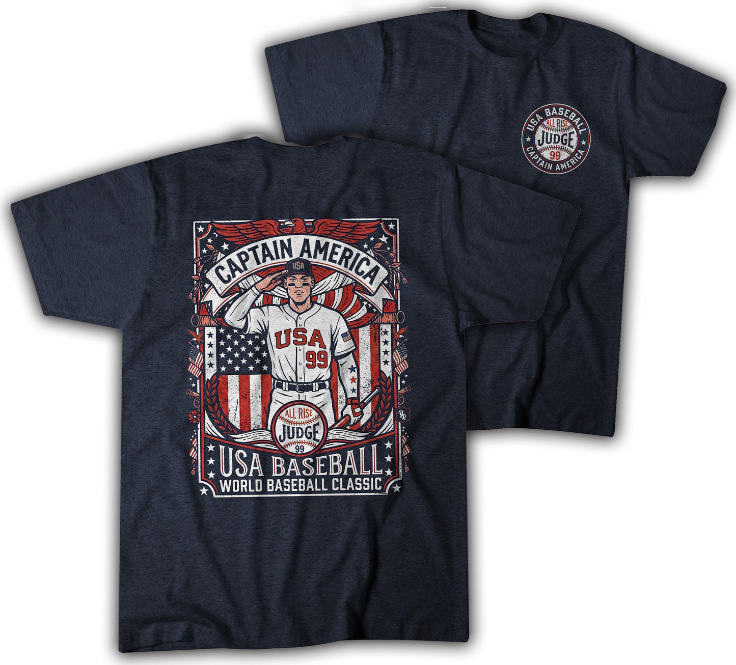 "Judge Captain USA T-Shirt" Vintage Navy T-shirt