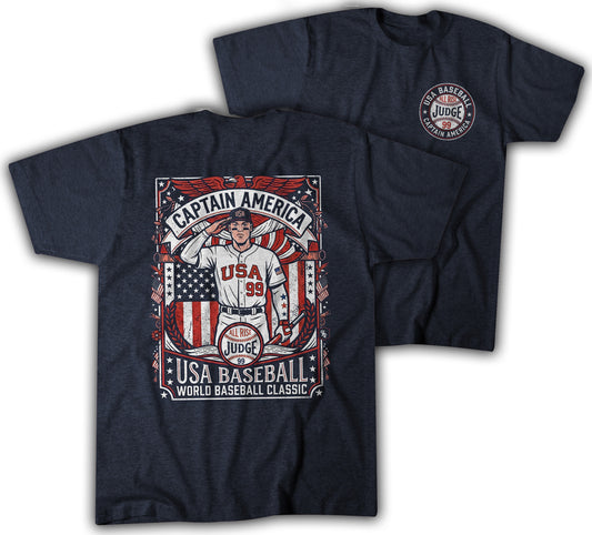 "Judge Captain USA T-Shirt" Vintage Navy T-shirt