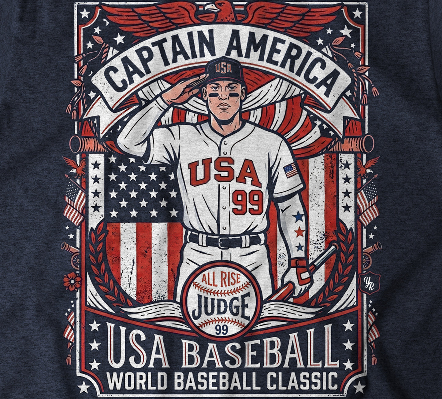 "Judge Captain USA T-Shirt" Vintage Navy T-shirt