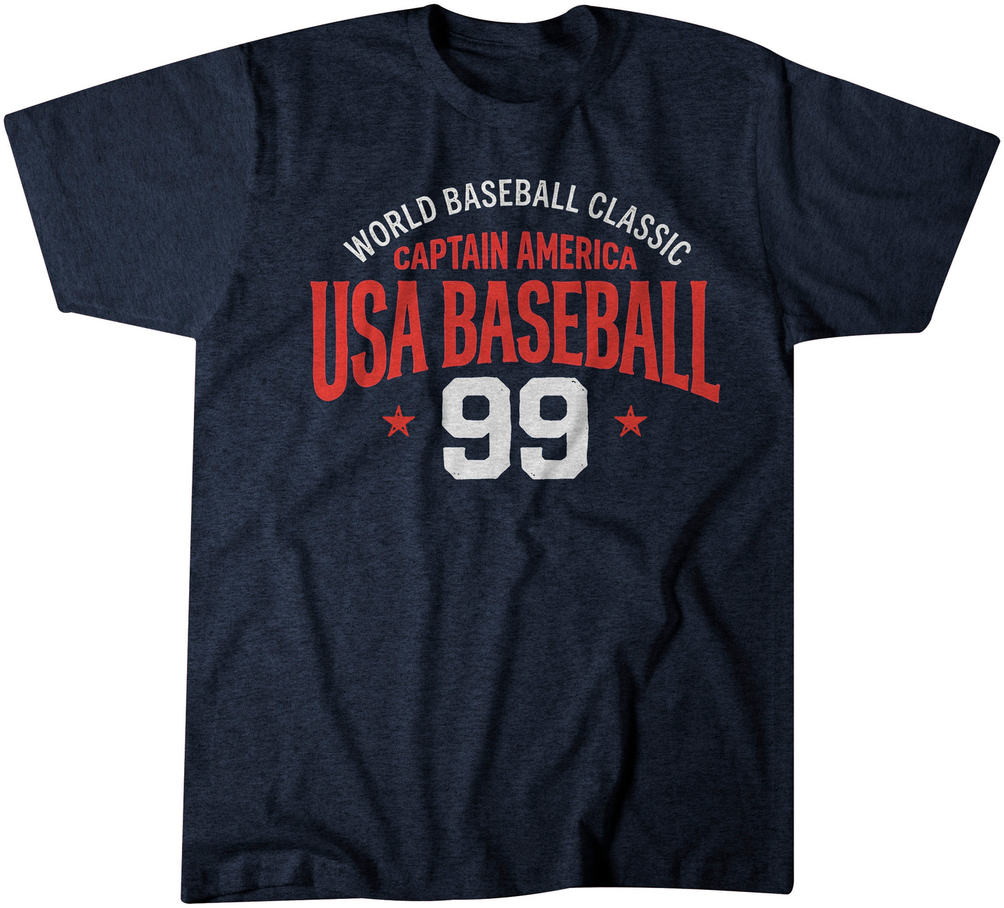 "Captain America USA Baseball 99" Vintage Navy T-shirt