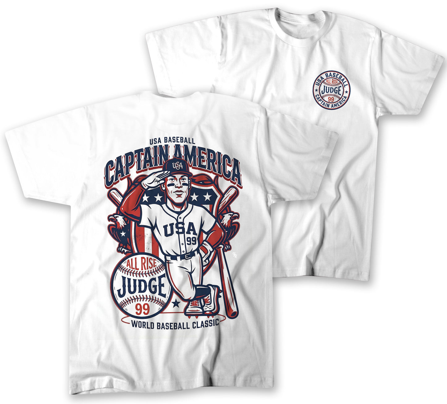 "Judge Captain USA T-Shirt" White T-shirt