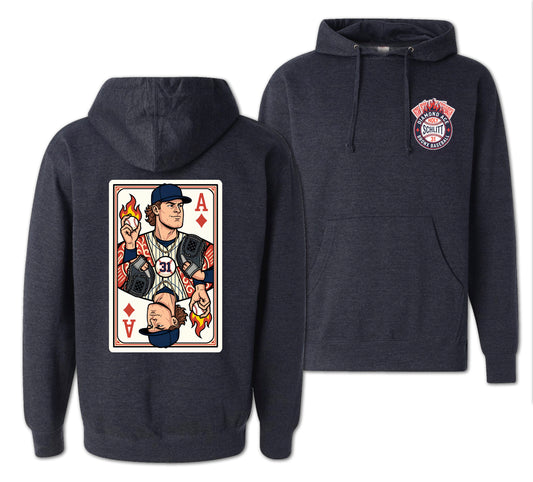 "Diamind Ace" Vintage Navy Hoodie